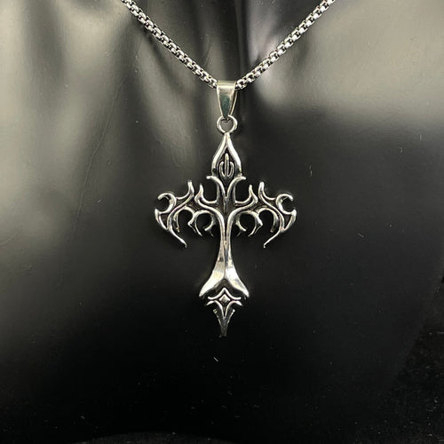 Cross with flames