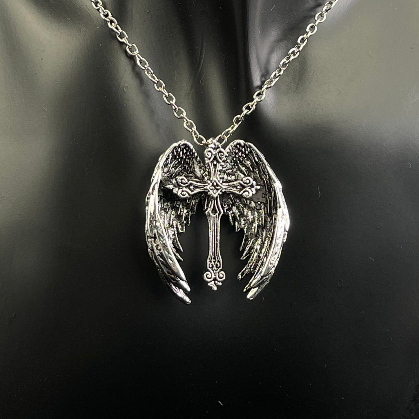 Cross with angel wings