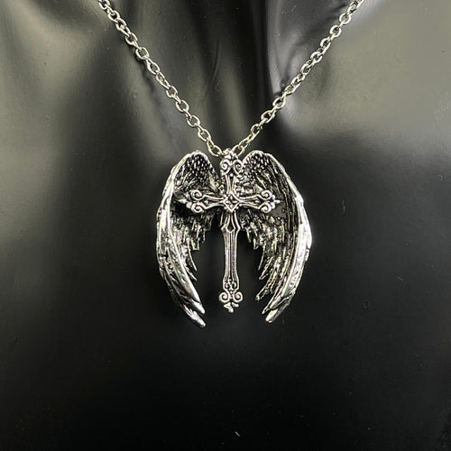Cross with angel wings