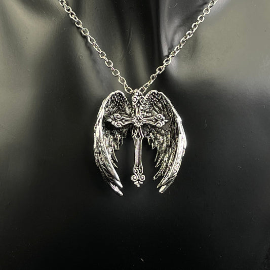 Cross with angel wings